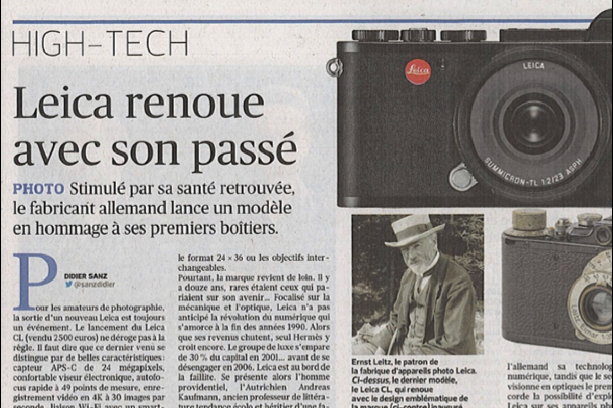 Leica dans le magazine Le Figaro